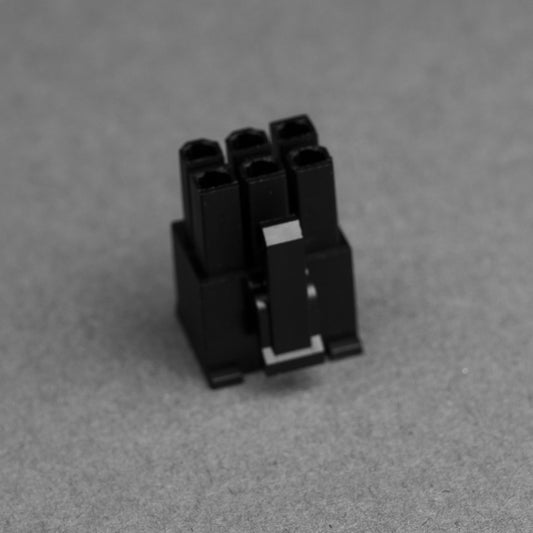 Black 6 pin PCI-e female connector 