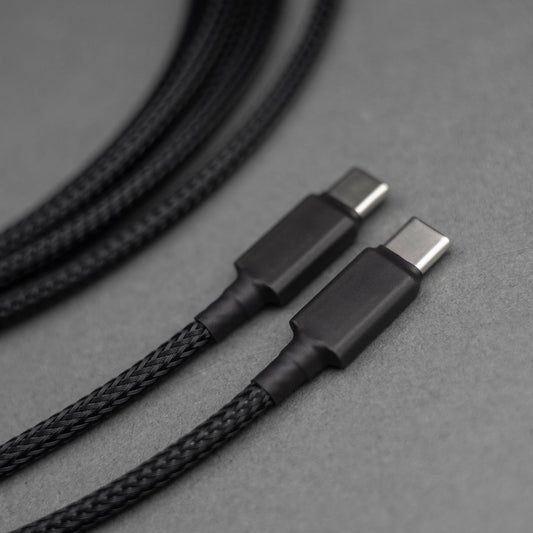 Custom, handmade, artisan Mechanical Keyboard USB C cables. Coiled USB C cables, MDPC-X 
